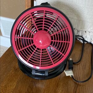 Pink and Black Electric Stand Fan